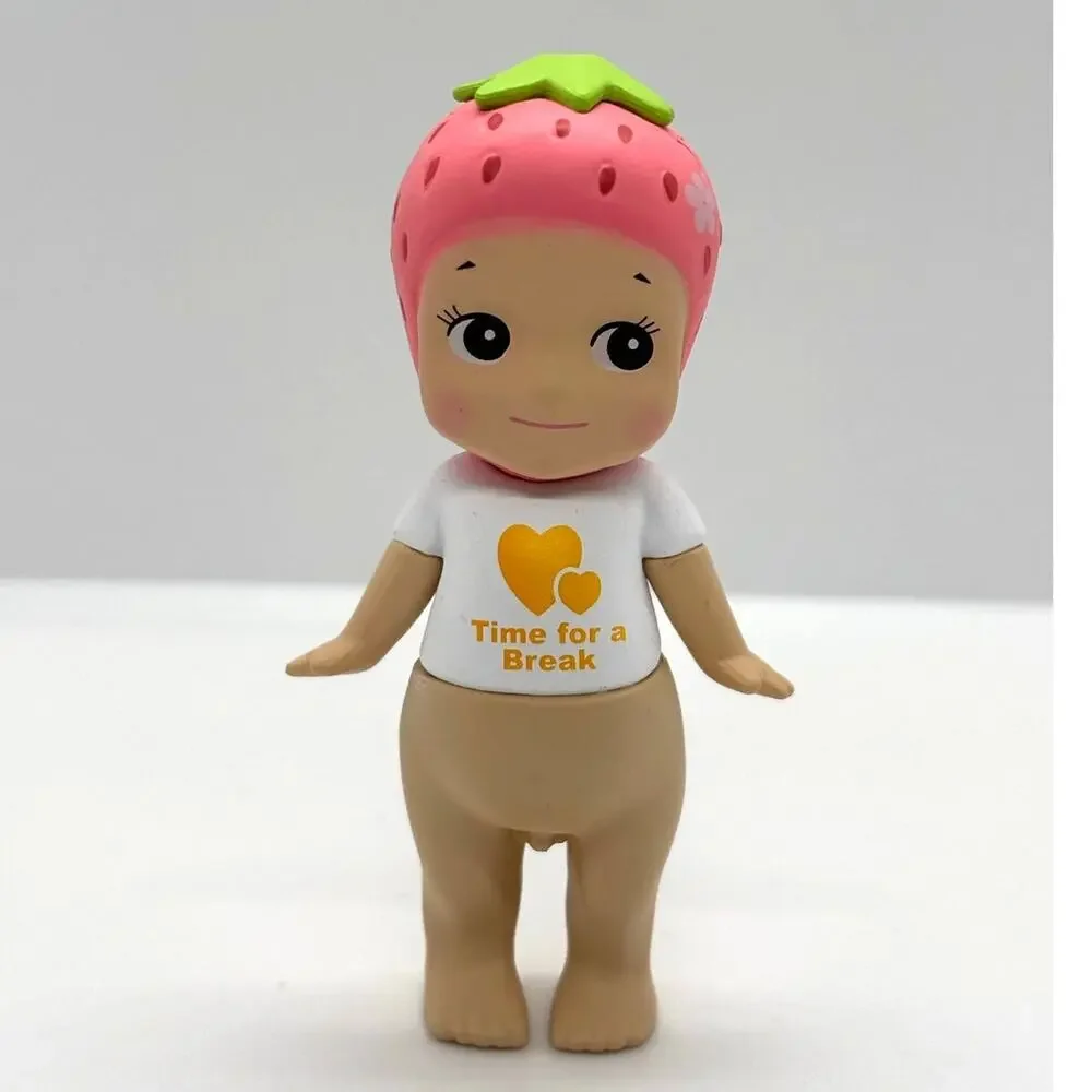 New Unbranded Kewpie/Angel Collectible Mini Figure, Strawberry Break, Open Box